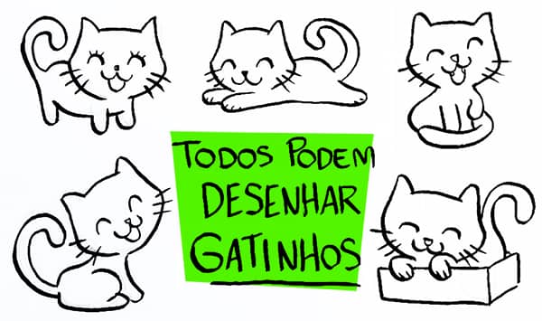 COMO DESENHAR UM GATINHO FOFINHO, HOW TO DRAW A CAT